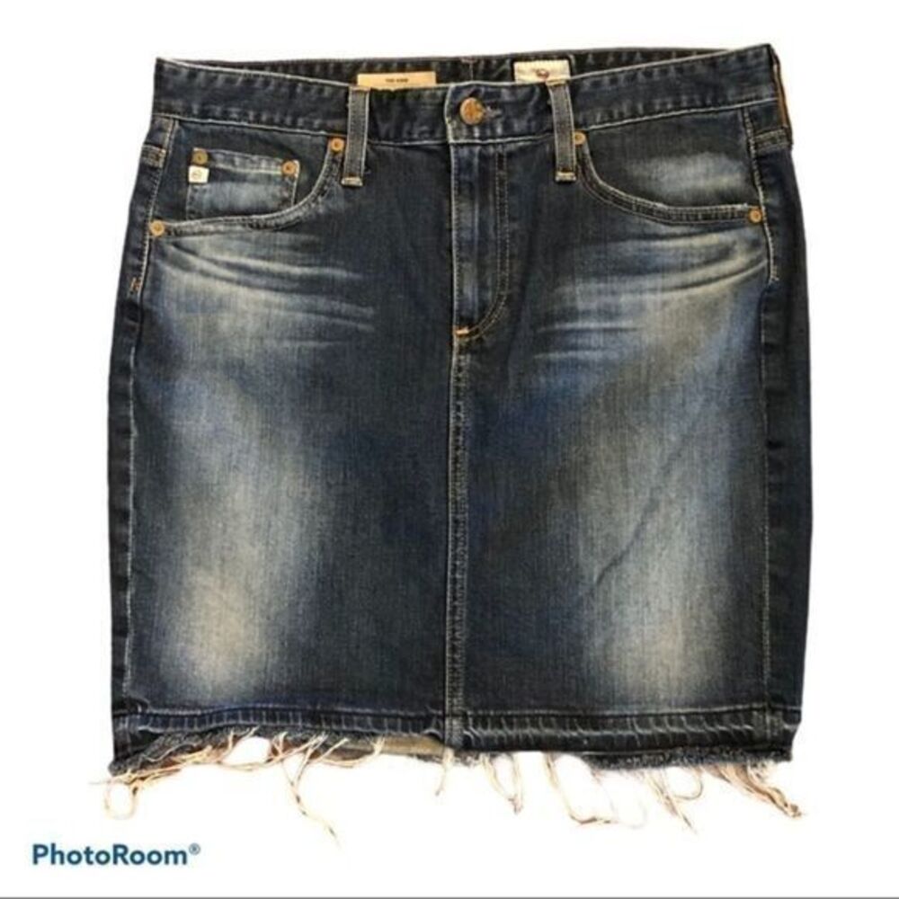 AG Adriano Goldschmied raw frayed hem Erin skirt